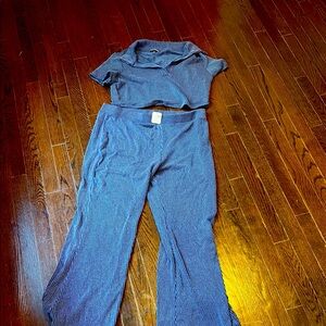 Fashion Nova Josie Ribbed Pant Set